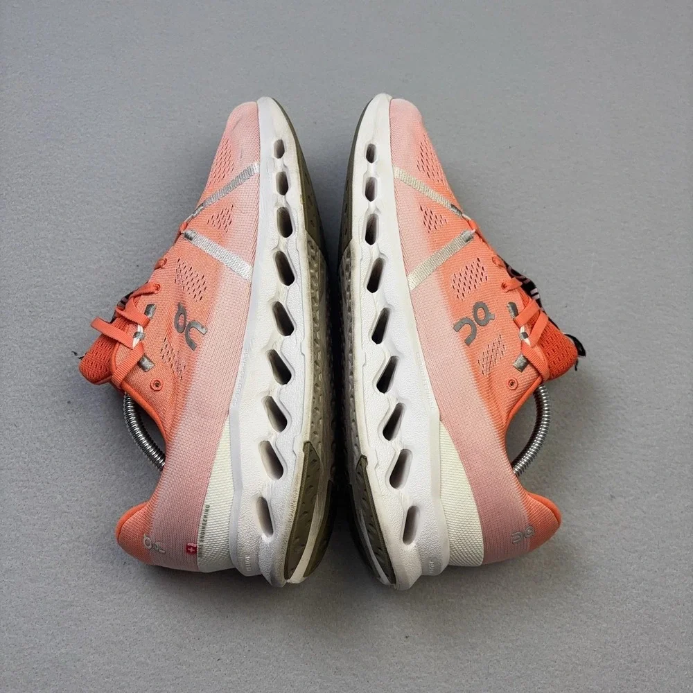 On Cloudsurfer Shoes Mens Size 11.5 Orange CloudTec Running Athletic Sneakers